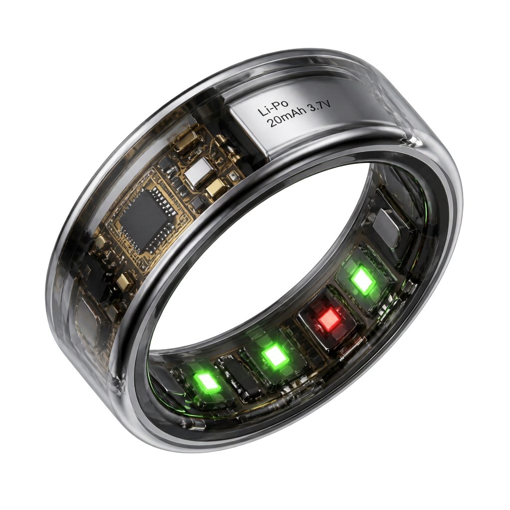 Smart Ring — mekanik og sensorer synlige